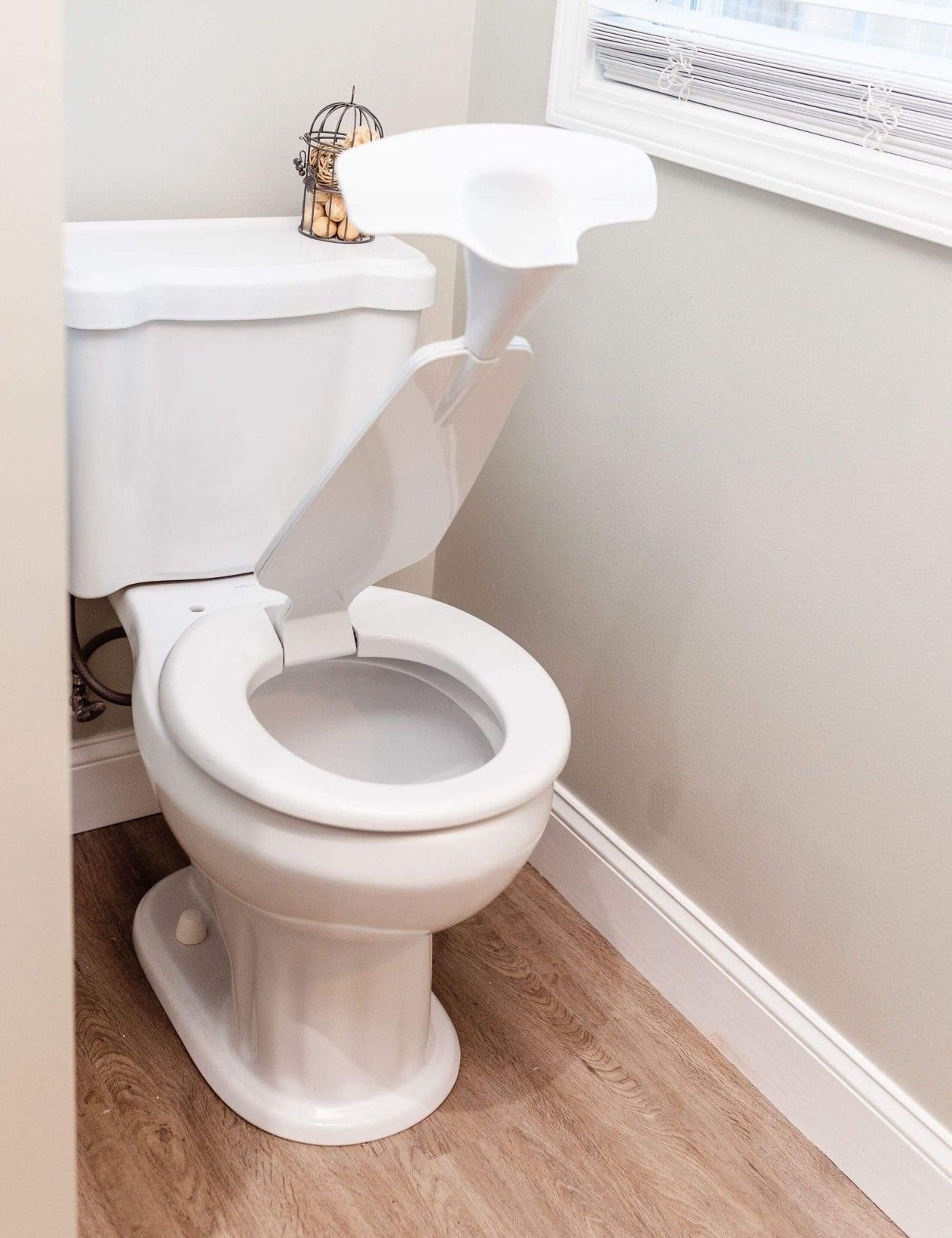 Splash Less Urinal Elongated Toilet Urinal Combo – 100% Splash-Free Bathroom Urinal ...